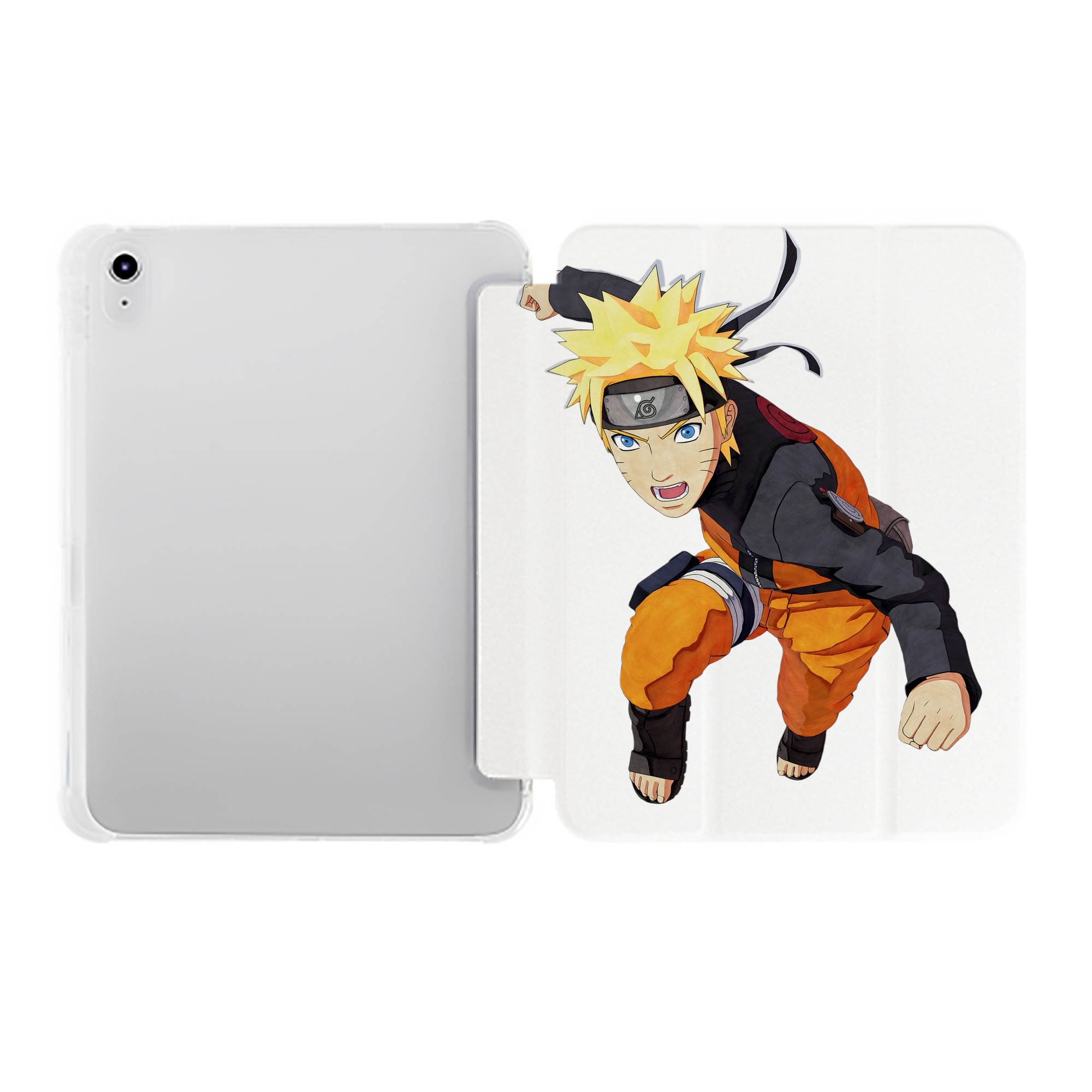 （画像用） NARUTO -ナルト- うずまき ナルト Uzumaki Naruto IPad ケース ペン収納付き 三つ折りスタンド PUレザー×シリコン 対応機種9.5/10.5/10.9インチ
